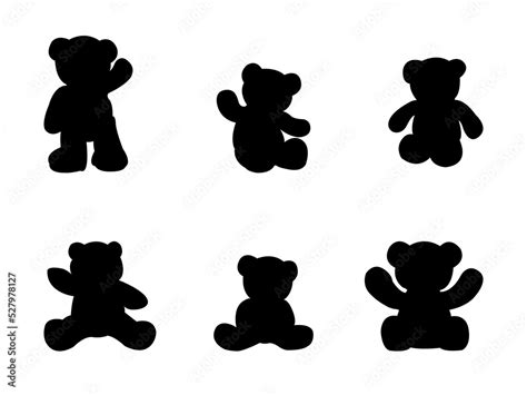 Teddy Bear Silhouette Stock Vector | Adobe Stock