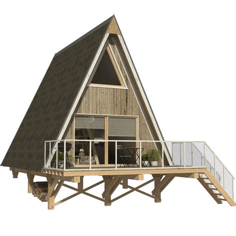 A-Frame Cabin Plans with Loft