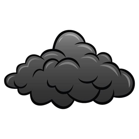 Premium Vector | Grey Cloud Dark Clouds Vector Illustration Doodle Drawing