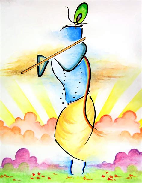 watercolour painting abstract - Google Search | Krishna painting ...