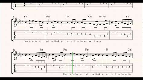 Tum Hi Ho Guitar Tab Notations From MusicHorizon Chords - Chordify