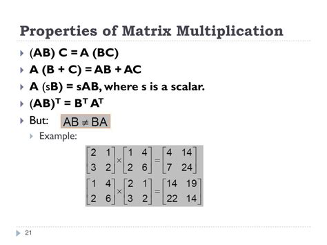 Properties Of Matrices