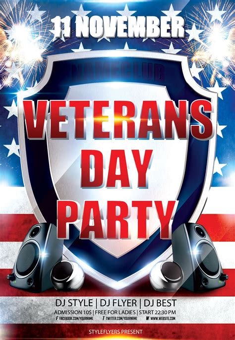 Veterans day Flyer PSD Template by styleflyers.com. It can be best ...