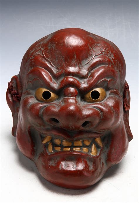 Etsy のVintage Japanese Porcelain Noh Mask -Oni Ogre- Mask Plaque（ショップ名 ...