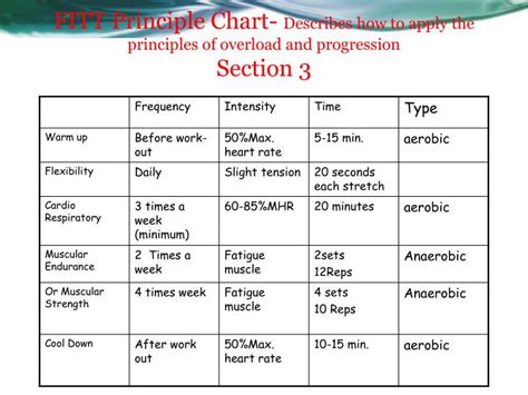 Full Body Workout Blog: Fitt Principle Workout Plan Example