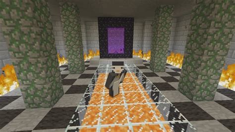 Minecraft Nether Portal Room Design