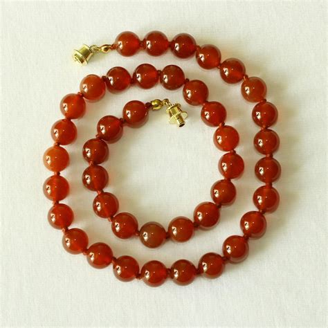 Carnelian Necklace 10mm Carnelian Beads. Grade 'A' Therapeutic Healing ...