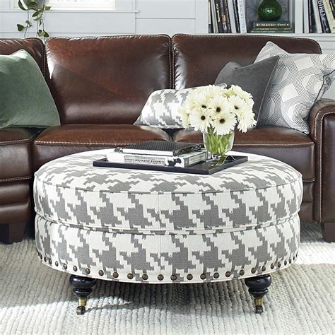 Plaid Ottoman Coffee Table