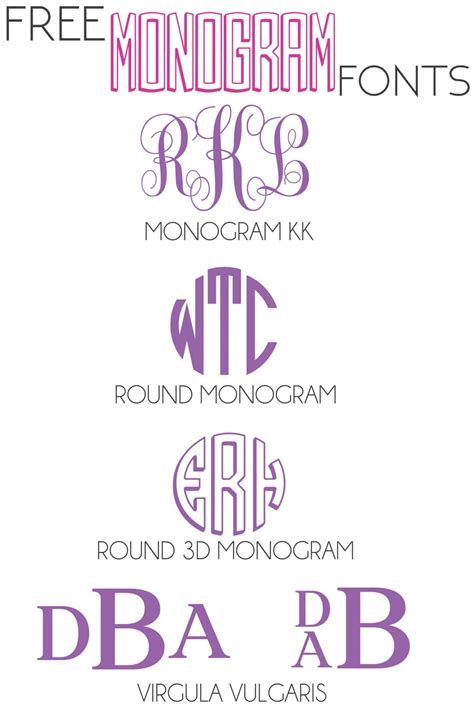 Free Monogram Fonts - Glitter and Graze