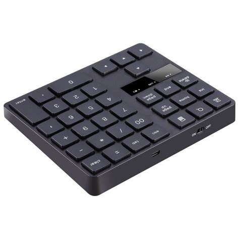 2.4G Wireless Numeric Keypad, Rechargeable Number Pad Keyboard with 35 ...