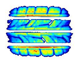 Contact pressure at the footprint of a 175/70 R13 tire obtained using ...