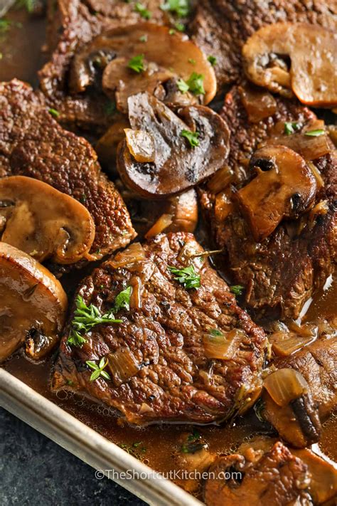 Braised Steak and Mushrooms (Fork Tender!) - The Shortcut Kitchen