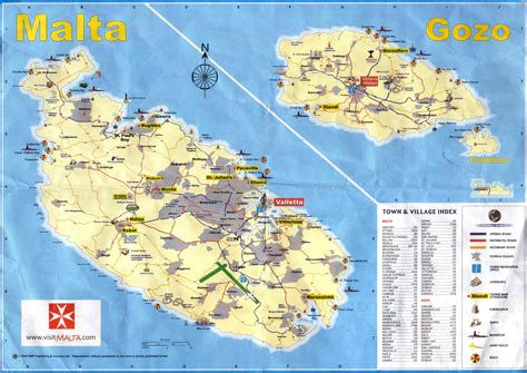 Large scale tourist map of Malta with roads and cities | Vidiani.com ...