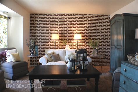 DIY Super Easy Faux Brick Wall - Do-It-Yourself Fun Ideas