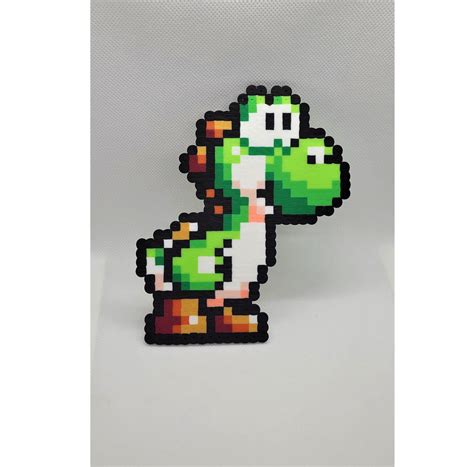 Yoshi Perler Beads Mario bead sprite pixel art perler - Etsy México