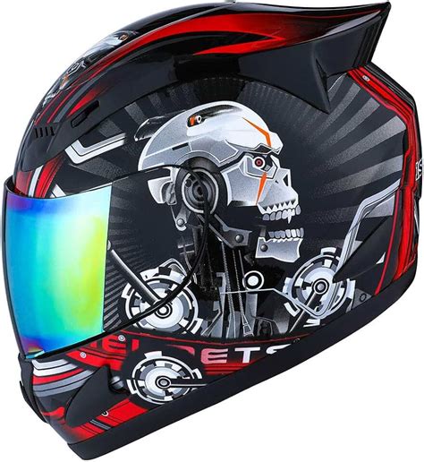 Amazon.com: red motorcycle helmet