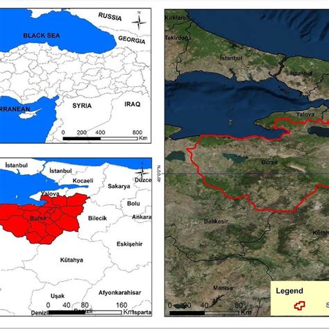 Location map of Bursa, Turkey | Download Scientific Diagram