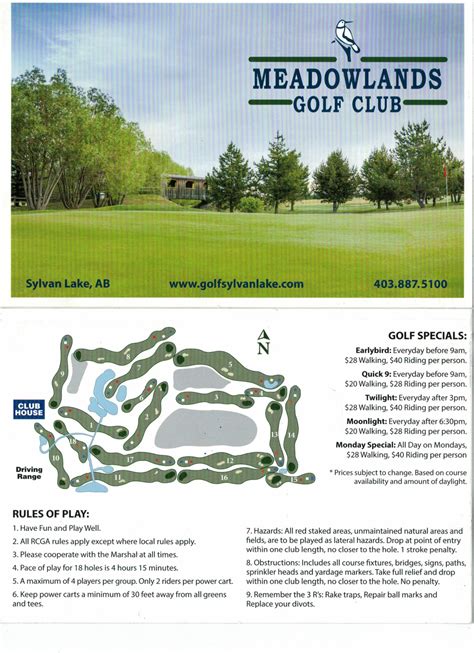 Scorecard - Meadowlands Golf Club at Sylvan Lake