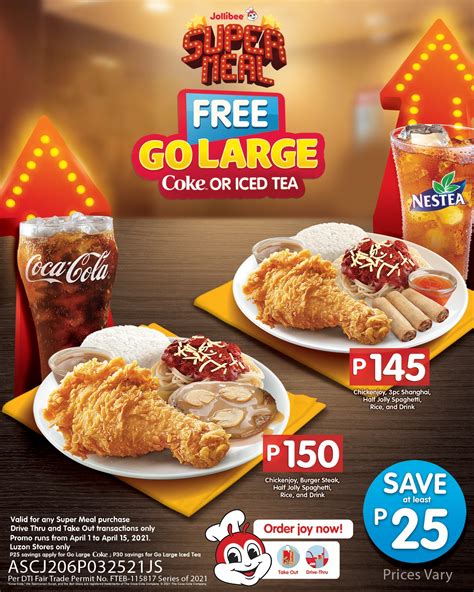 Jollibee – FREE Go Large Coke or Iced Tea Promo | Manila On Sale