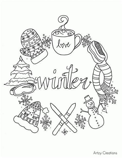 January Winter Coloring Pages #januaryhomedecor | Coloring pages winter ...