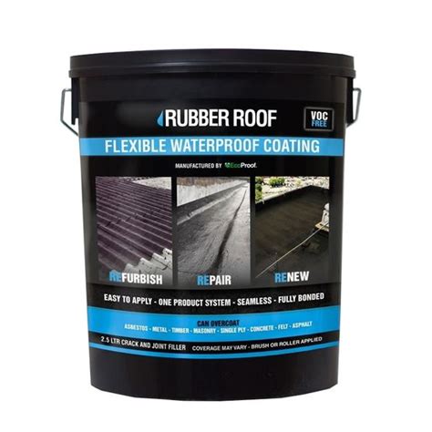 Black Rubber Roof Liquid Flexible Waterproof Coating - 5ltrs | Drainage ...