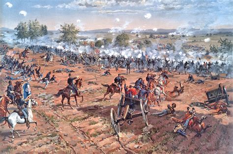 Battle of Gettysburg painting by Thure de Thulstrup US | Etsy