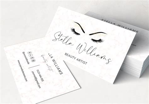 Eyelash Business Cards Template Editable Lash Business Card - Etsy