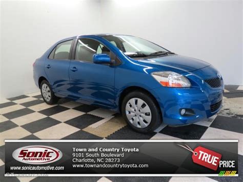 2010 Blazing Blue Pearl Toyota Yaris Sedan #81455448 Photo #5 ...