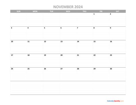 November 2024 Month Calendar Cool Awasome Famous - Printable Calendar ...