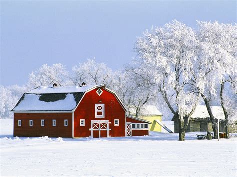 Winter Barn Scenes Wallpaper - WallpaperSafari