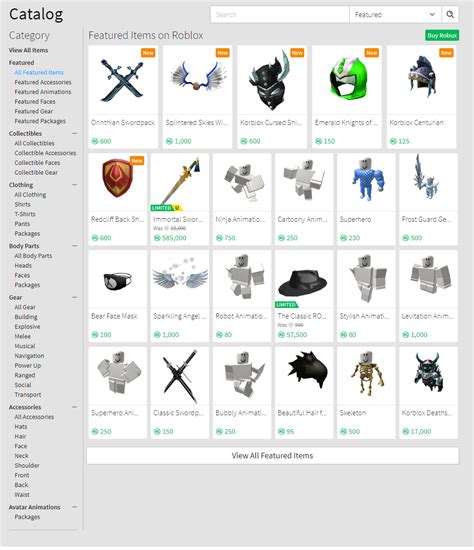 Free Stuff Catalog Roblox - guitarnew