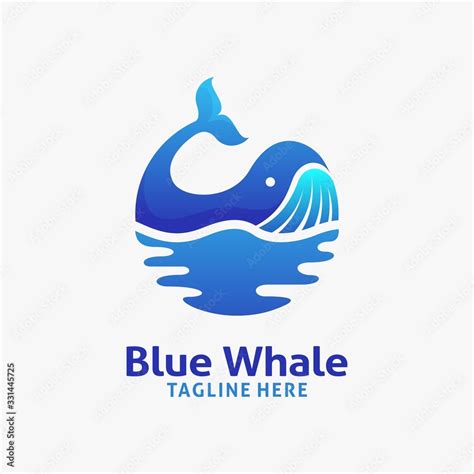 Blue whale logo design Stock Vector | Adobe Stock