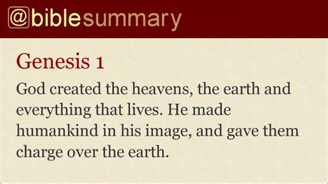 Bible Summary - Genesis 1-11 - YouTube