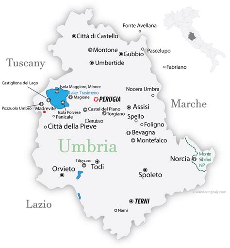 Map Of Italy Umbria - Jobie Lynelle