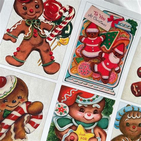 Gingerbread Man Christmas Clipart Christmas Gingerbread | Etsy