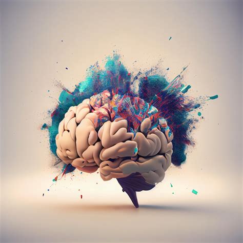 Premium Photo | Concept art of a human brain exploding with knowledge ...