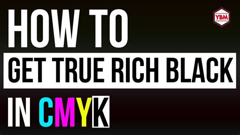 HOW TO get true/rich CMYK BLACK??!! This is the ANSWER! - YouTube