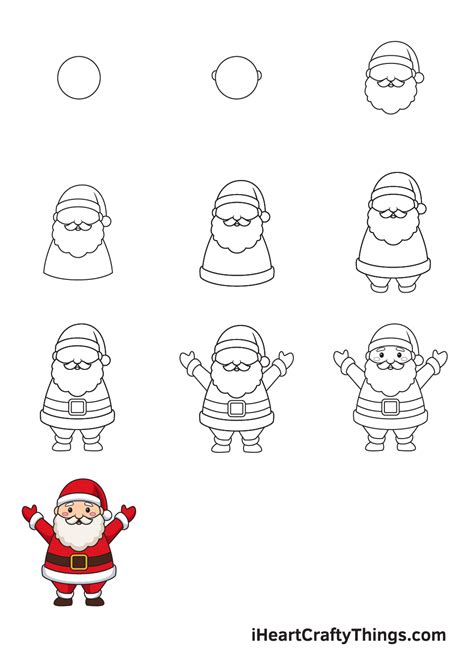 Santa Claus Drawing How To Draw Santa Claus Step By Step | atelier-yuwa ...