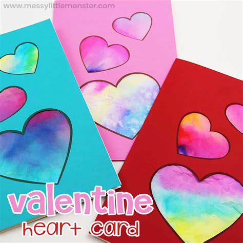 Valentine Heart Card - A fun heart craft for preschoolers - Messy ...