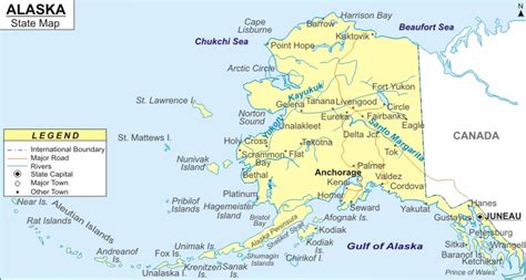 Alaska Map With Cities And Towns - Map