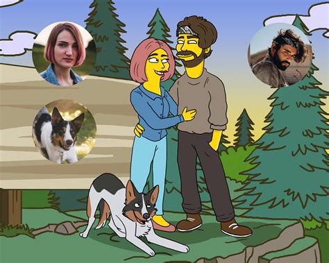 Custom Family Portrait Simpsons Portrait Custom Anniversary | Etsy