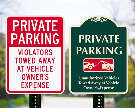 Private Parking Signs – Tow Unauthorized Cars