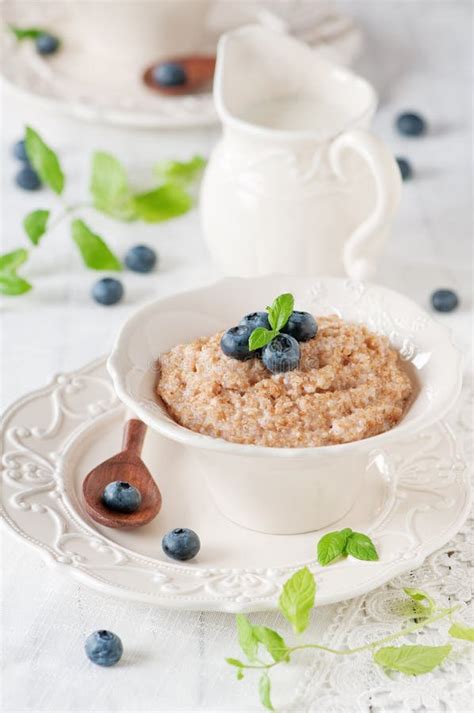 Wheat porridge stock image. Image of natural, berry, grain - 36015891