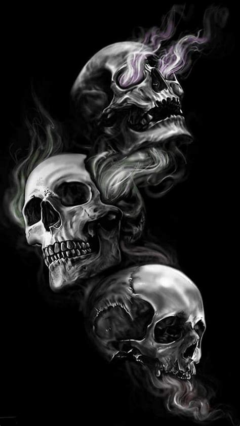 1920x1080px, 1080P free download | Skulls, white smoke, black ...