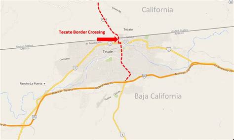 Tecate, California – Tecate, Baja California Border Crossing