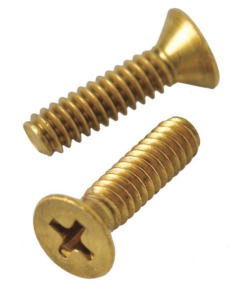 GRAINGER APPROVED #10-24 Machine Screw, Flat, Phillips, Brass, Plain, 3 ...