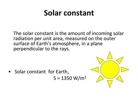 What Is The Solar Constant For Earth