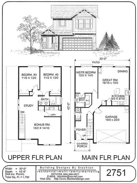 like twin plan we have, upstairs different | Double storey house plans ...