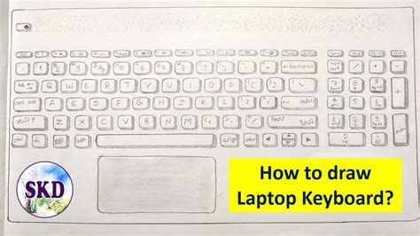 How to draw Laptop Keyboard in drawing copy? - YouTube