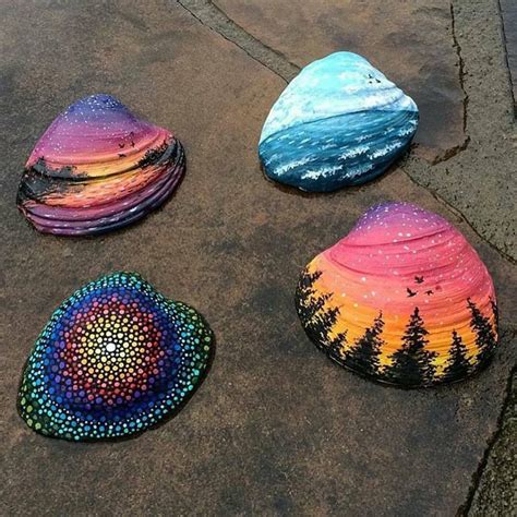 Painted seashells | Manualidades, Conchas marinas pintadas, Conchas ...